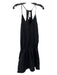 Amanda Uprichard Size S Black Silk Sleeveless Elastic Waist V Neck Romper Black / S