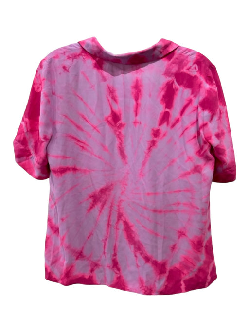 Amanda Uprichard Size S Pink & Purple Polyester Collared Tye Dye Short Set Pink & Purple / S
