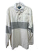 Polo Size XL White & Gray Cotton Blend Two Tone Polo Men's Long Sleeve Shirt XL