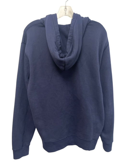 Polo Size L Navy Blue Cotton Solid Zipper Hoodie Men's Jacket Navy Blue / L
