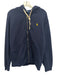 Polo Size L Navy Blue Cotton Solid Zipper Hoodie Men's Jacket Navy Blue / L
