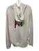 Polo Size L White & Multi Cotton Back Graphic Zipper Hoodie Men's Jacket White & Multi / L
