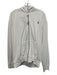 Polo Size L White & Multi Cotton Back Graphic Zipper Hoodie Men's Jacket White & Multi / L