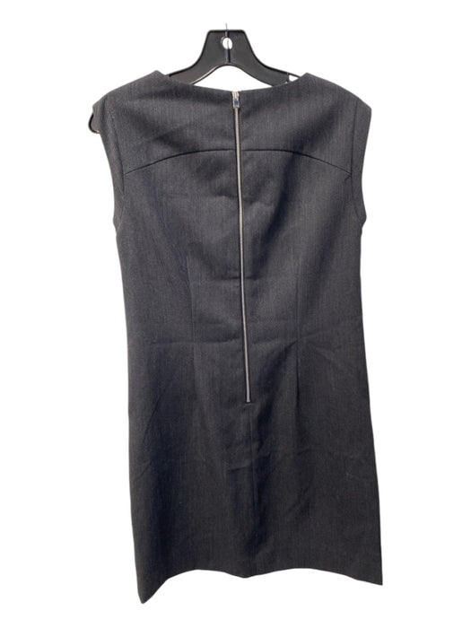 J. Crew Size 2 Gray Polyester Blend Round Neck Back Zip Sleeveless Dress Gray / 2