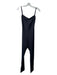 Alo Size M Black Polyester Blend Spaghetti Strap Ankle Open Back Jumpsuit Black / M