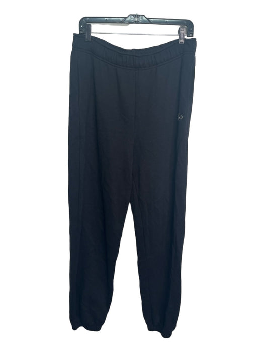 Alo Size L Black Cotton Blend Elastic Drawstring Jogger Sweatpants Pockets Pants Black / L