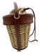 Jaquemus Brown & Beige Leather Bucket Woven Handbag Gold Hardware Bag Brown & Beige / S