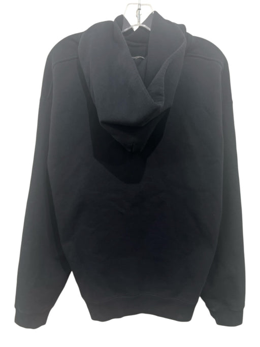 Alexander Wang Size M Black Cotton Blend logo Hoodie Men's Jacket Black / M