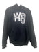 Alexander Wang Size M Black Cotton Blend logo Hoodie Men's Jacket Black / M