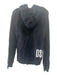 Dsquared Size XL Black Cotton Blend Solid Zip UP Hoodie Men's Jacket Black / XL