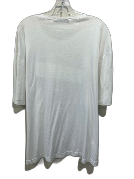 Dolce & Gabbana Size 54 White Cotton logo T shirt Crew Men's Short Sleeve White / 54
