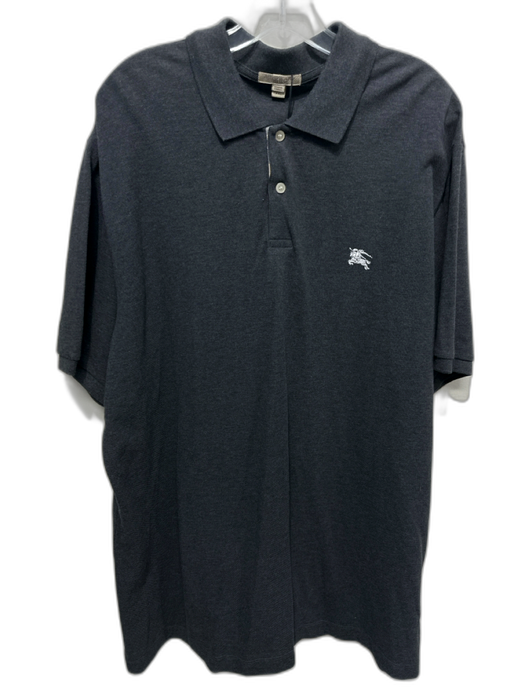 Burberry NWT Size XXL Gray Cotton Solid Polo Men's Short Sleeve Gray / XXL