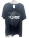 Helmut Lang Size XXL Black Cotton Blend logo T shirt Crew Men's Short Sleeve Black / XXL