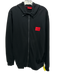 Hugo Boss Size L Black Cotton Blend Solid Zip UP Hoodie Men's Jacket Black / L
