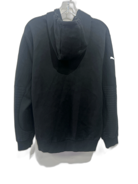 Puma Size L Black Cotton Blend Solid Zip UP Hoodie Men's Jacket Black / L