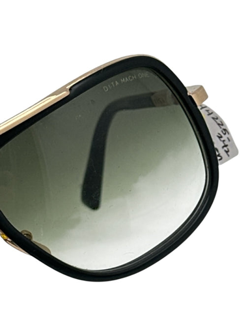 Dita black & gold Acetate Gold Tone Metal Square Gradient Sunglasses Black & Gold