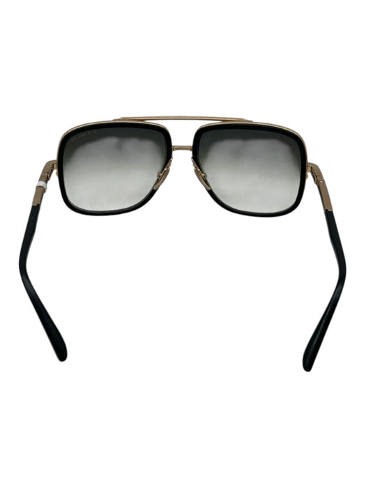 Dita black & gold Acetate Gold Tone Metal Square Gradient Sunglasses Black & Gold