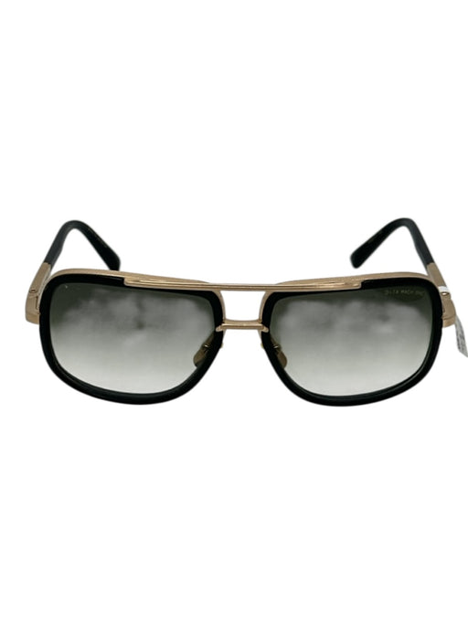 Dita black & gold Acetate Gold Tone Metal Square Gradient Sunglasses Black & Gold