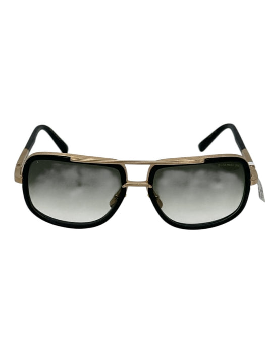 Dita black & gold Acetate Gold Tone Metal Square Gradient Sunglasses Black & Gold