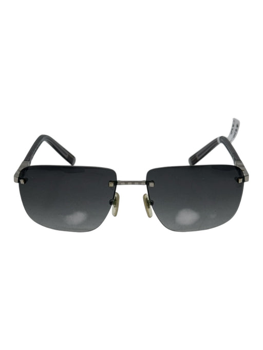 Louis Vuitton Gray & Silver Silver Tone Metal Damier Rimless Gradient Sunglasses Gray & Silver
