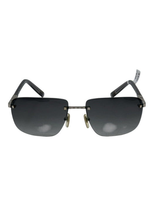 Louis Vuitton Gray & Silver Silver Tone Metal Damier Rimless Gradient Sunglasses Gray & Silver