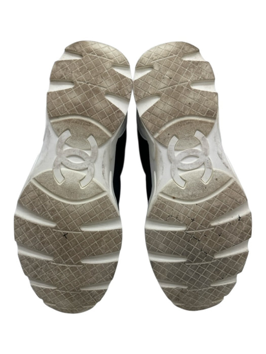 Chanel Shoe Size 44 Box Incl Black & White Synthetic Low Top Lace Up Men's Shoes Black & White / 44