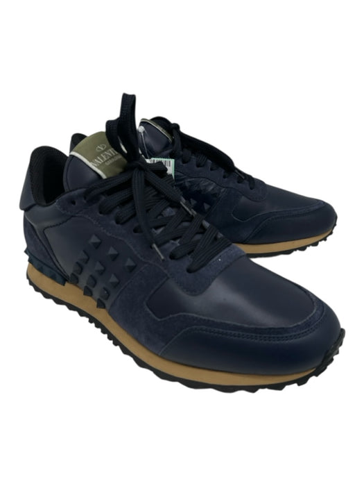 Valentino Shoe Size 43 Box Incl Navy Blue suede & leather Low Top Studs Shoes Navy Blue / 43