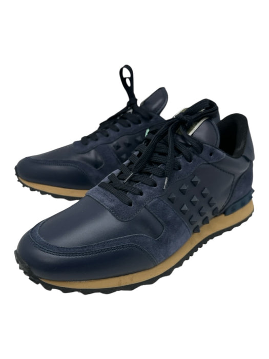Valentino Shoe Size 43 Box Incl Navy Blue suede & leather Low Top Studs Shoes Navy Blue / 43