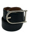 Gucci AS IS Black Leather Monogram Silver Hardware Men's Belt Black