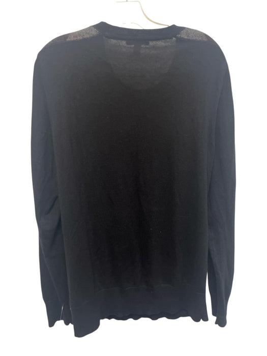 Burberry Size XL Black Cashmere Blend Solid Crew Neck Men's Sweater Black / XL