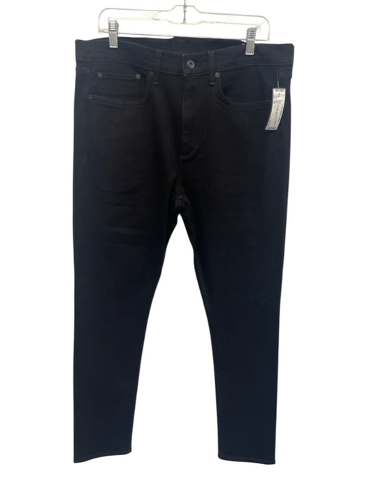 Rag & Bone Size 36 Black Cotton Blend Solid Skinny Jean Men's Pants Black / 36
