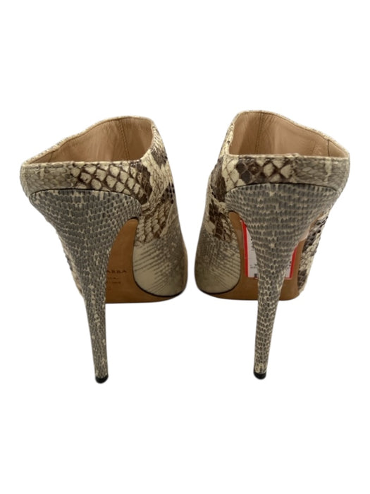 Altuzarra Shoe Size 40 Cream & Brown Python & Leather Pointed Toe Mule Pumps Cream & Brown / 40