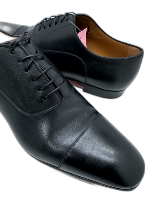 Christian Louboutin Shoe Size 47 Black Leather Solid Dress Men's Shoes Black / 47