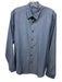 Theory Size M Blue Cotton Solid Button Up Spread Collar Men's Long Sleeve Shirt Blue / M