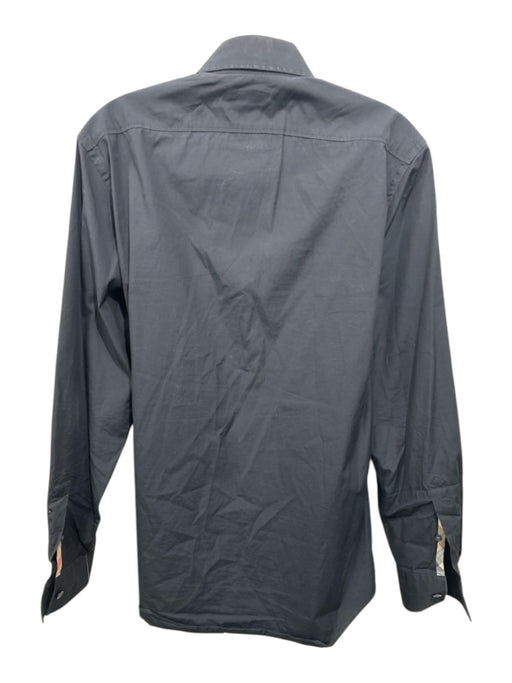 Burberry Size S Black Cotton Solid Button Up Men's Long Sleeve Shirt Black / S