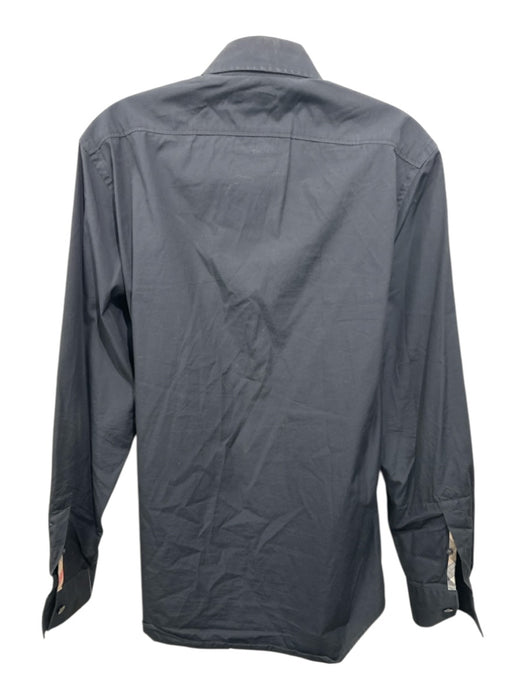 Burberry Size S Black Cotton Solid Button Up Men's Long Sleeve Shirt Black / S