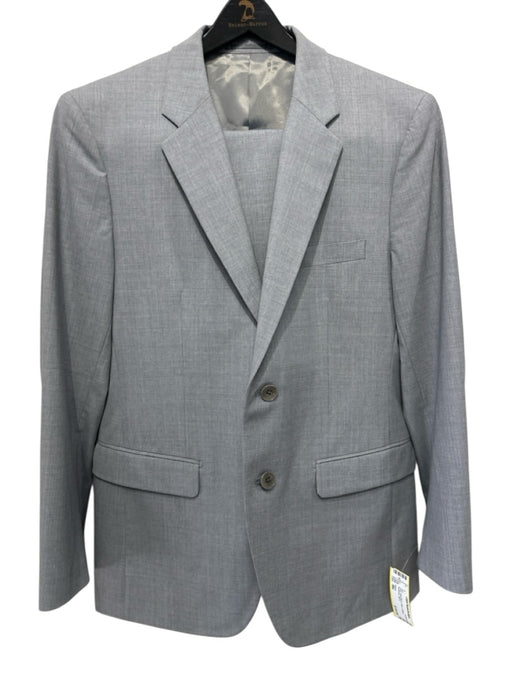 Theory Gray Wool Blend Solid Men's Suit Gray / 38s
