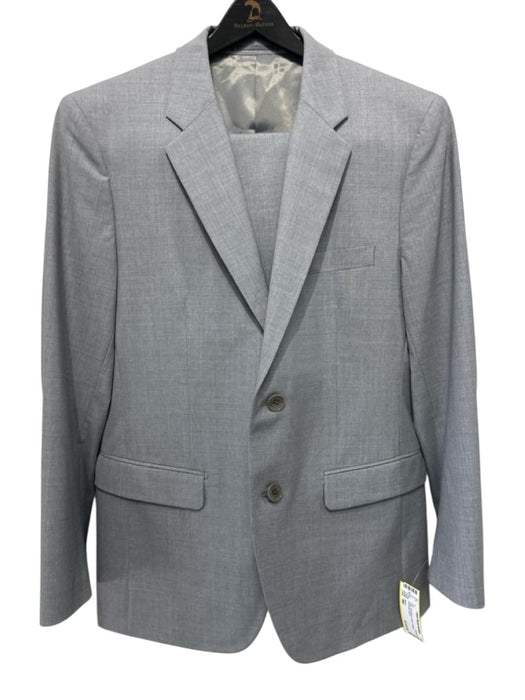Theory Gray Wool Blend Solid Men's Suit Gray / 38s