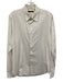 Theory Size M White Cotton Striped Button Down Men's Long Sleeve Shirt White / M