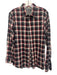 Vince Size M Gray & Multi-Color Cotton Plaid Button Down Men's Long Sleeve Shirt Gray & Multi-Color / M