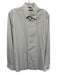 Theory Size M White & Gray Cotton Striped Button Down Men's Long Sleeve Shirt White & Gray / M