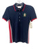 Lacoste Size 34 Navy Cotton Blend Polo Half Button Short Sleeve Top Navy / 34
