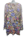 Avec Les Filles Size 6 Blush Pink, Purple, Yellow Polyester Blend Mesh Dress Blush Pink, Purple, Yellow / 6