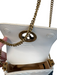 Pinko Cream Leather Brass Hardware Bird Magnetic Close Crossbody Strap Bag Cream / Mini