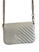 Pinko Cream Leather Brass Hardware Bird Magnetic Close Crossbody Strap Bag Cream / Mini