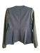 Theory Size S Navy Viscose Blend Faux Leather Details Open Front Jacket Navy / S