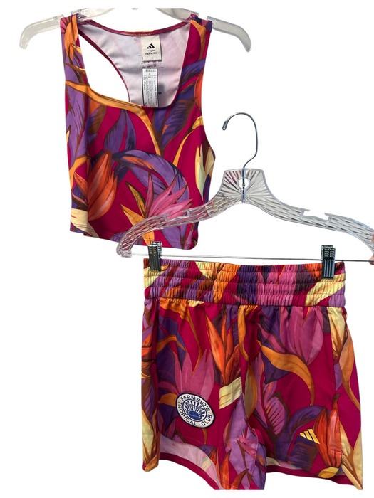 Adidas x Farm Rio Size Mixed Multi Polyester Tank top Elastic Waist Athletic Set Multi / Mixed
