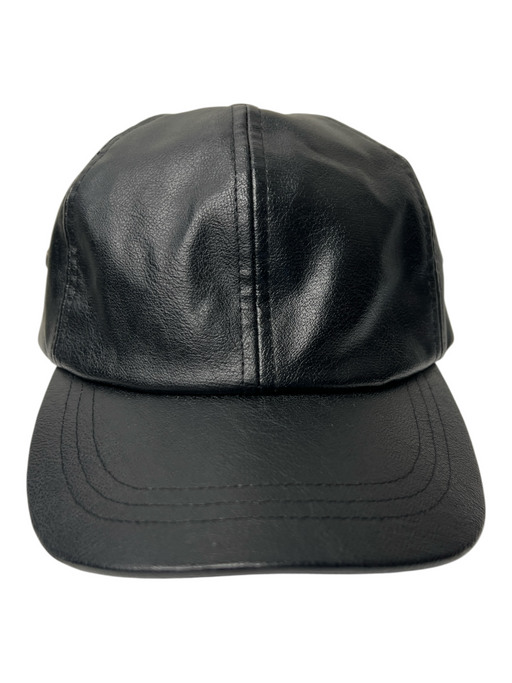 Moussy Black Polyester Faux Leather Grommet Baseball Cap Hat Black / One Size