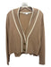 Veronica Beard Size M Beige & White Cashmere Long Sleeve Buttons Cardigan Beige & White / M