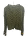 Lisa Todd Size L Green Cotton & Polyester Long Sleeve Cable Knit eyelet Sweater Green / L